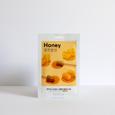 Masque tissu Missha miel (Airy Fit Sheet Mask) : nutrition et confort pour peau sèche