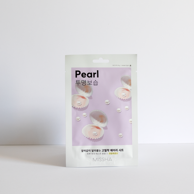 Masque tissu Missha perle (Airy Fit Sheet Mask) : éclat et grain de peau lissé