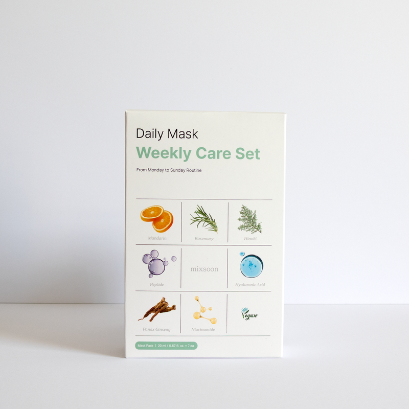 Coffret Masques Coréens Mixsoon — Routine 7 Jours, 7 Masques